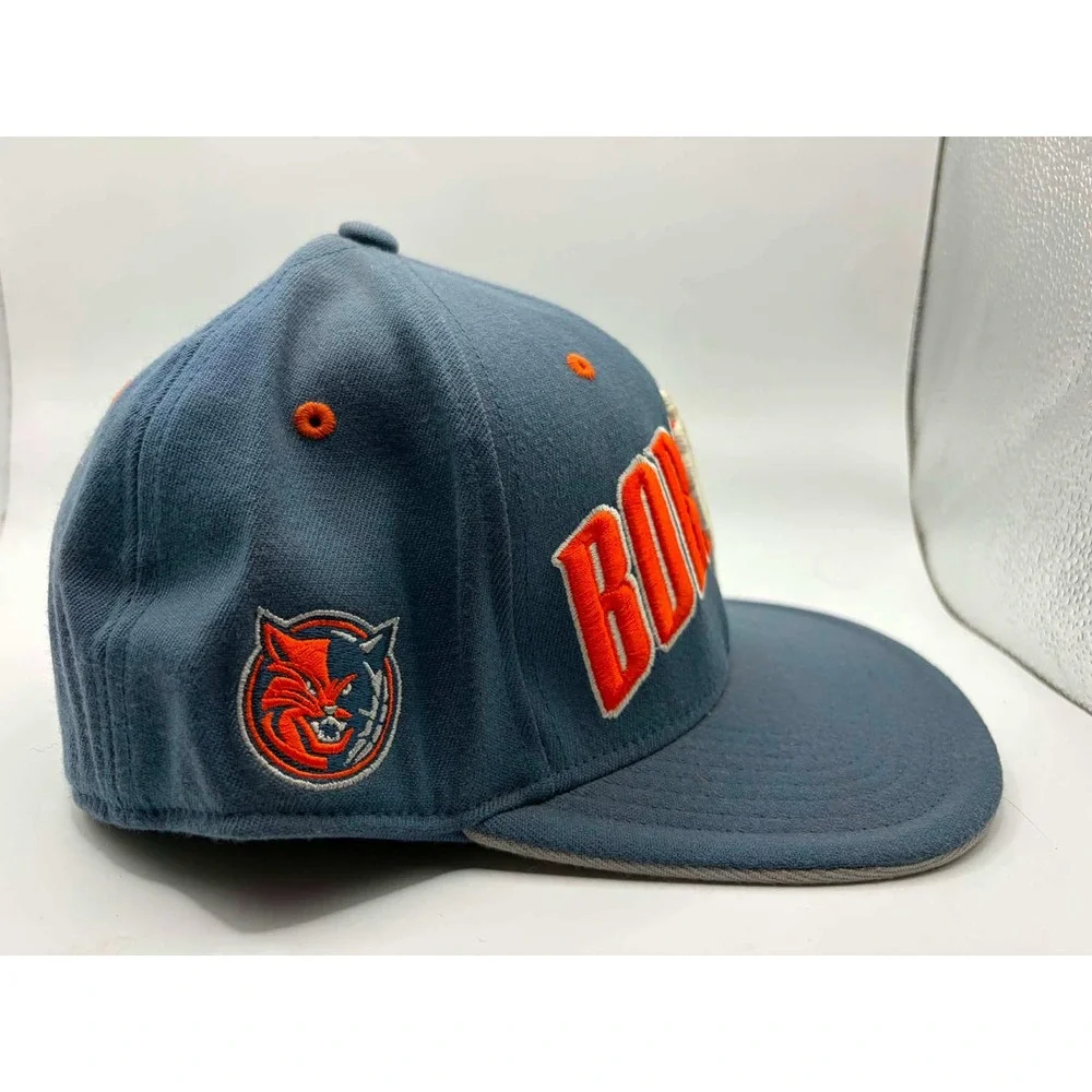 Adidas NBA Charlotte Bobcats Fitted Hat L/XL Blue Orange Climalite Draft‎ Cap